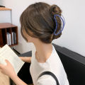 Fashion Bow Hair Claw Blue Color Hollow Square Bow Shaped Plastic Shark Clips Simple Hairpin For Women Girls Hair Accessories Yao Store. 