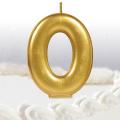 Digit / Number Candles For Birthday Cake Golden Color. 