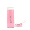 NICE 400ml Water Bottles Glass and Plastic | Double Wall Vacuum Insulation Hot & Cold Thermos Flask | Easy to Carry Travel Water Bottles. 