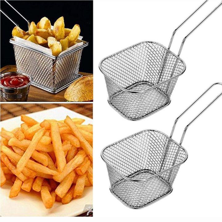 Mini Stainless Steel Chip French Fries Frying Basket Mesh Stainer
