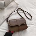 Trendy Saddle Shoulder Bag Women PU Leather Crossbody Bag Simple Solid Color Flap Messenger Bag Designer Handbags Pouch. 