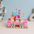 Cartoon Castle Building Model Paper Cardboard 3D Jigsaw Puzzle For Kids Handmade DIY Educational Toys Gifts. 