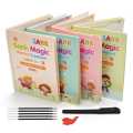 Set of 4 Magic Learning Book with Magic Pen & 5 refills, Practice book. 
