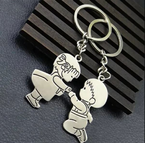 Couple Lover Gift Key Rings Chains Fob Metal Bride Groom Heart Love Keychains