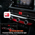 Car Warning Emergency Light Switch Button Cover Sticker Trim Replacement Accessories for Honda Civic 11Th Gen 2022 2023 Aluminum Alloy Silver. 