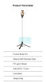 170cm 4 in 1 (1.7M) 5.5 Feet Wireless Selfie Stick Foldable Mini Tripod Stand R1S Large Tripod (WITH LED LIGHT) | R1 Large (Without Light) Selfie Light Mobile Holder With Fill Light Shutter Remote Control For IOS Android | For Tiktok Vlogging Photography. 