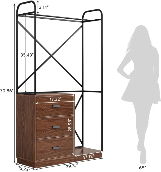 Customised%20Freestanding%20Clothes%20Rack%20with%203%20Drawers,%20Industrial%20Garment%20Rack%20Wardrobe%20Closet%20with%20Hanging%20Rod,%20Heavy%20Duty%20Wood%20Closet%20Organizer%20for%20Bedroom,%20Customizable%20-%20Image%206