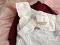 Toddler Girl Ruffle Trim Top And Bow Skirt With Headband ( Fabric Cotton) ( Size 03 Month To 5 Yrs). 