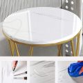 Round Small Coffee Table Flower Table Sofa Side Table Light Luxury Small Round Table Living Room Simple Mini Small Apartment Home Bedside Tabl. 