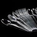 Disposable Spoons Transparent Plastic Spoons - Pack of 100. 