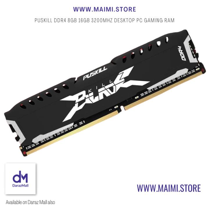 PUSKILL 16GB 8GB RAM DDR4 1.2V 3200MHz Desktop Computer UDIMM Cooling Vest Memory Ram