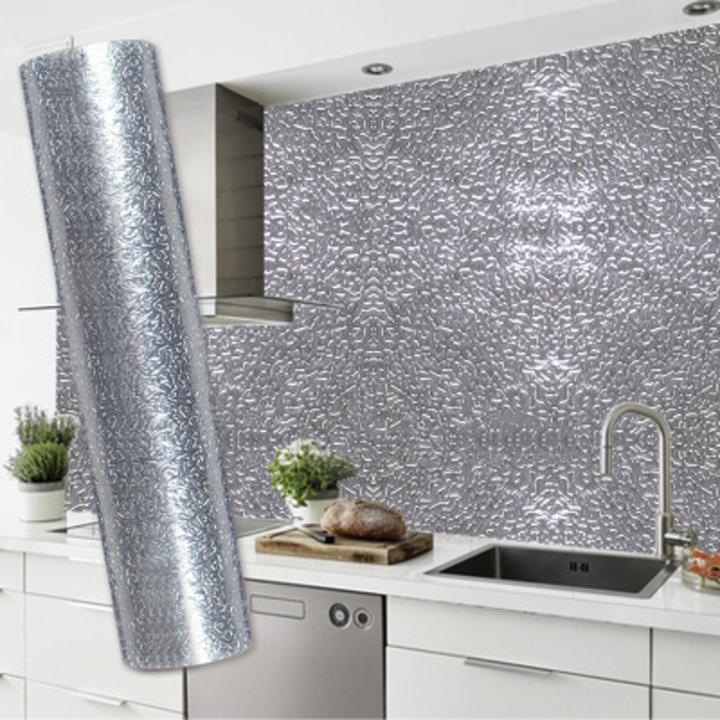 Self Adhesive Drawer Shelf Liner, Waterproof Aluminum Foil, for Home, Kitchen and Bathroom 40cm x200cm