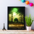 Islamic Wall Art 3D Picture Wall Hanging Frame Ultra HD 3D Printed Islamic Frame Islamic Wall Frame Islamic Art Wall Frames Large Size Frame 12 Inches Width 17 Inches Height A3 Size Big Frame Home Decoration Frames Customized Frames. 