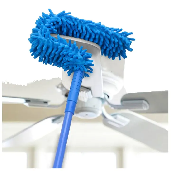 Dusting Rod Washable microfiber fan duster with telescopic stainless steel handle ...