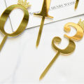 Cupcake Topper Crown Style Princess Crown Cake Topper Birthday Party Number Decor. 