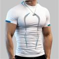 5XL Multicolor Quick Dry Short Sleeve Sport T Shirt Men Running Fitness Shirt Training Exercise Clothes Gym Sport Shirt Tops. 