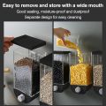 Wall Mounted 6 Grid Dry Food Dispenser 10kg Capacity Cereal and Rice Storage Box. 