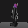 Xtrike-Me Professional Condenser Microphone for Studio Recording - USB Powered Omnidirectional Dynamic Gaming Mic for Mobile, PC, Desktop, Podcasting, Live Streaming, Singing, ASMR, Youtube - 12 RGB Lighting Modes - 360° Rotatable Body - XMC03 by FunBug. 