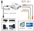 Hdmi To AV Adapter MINI BOX 1080P,HDMI to RCA,HDMI to AV Converter,1080P HDMI to Composite Analog Audio Video Adapter Box  ,with USB Charge Cable Supports PAL/NTSC. 