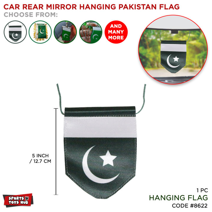 Pakistan Hanging Flag For Car Rear View Mirror 14th August Pakistan Happy Independence Day Vehicle & Cars Decor Supplies Accessories Pak Parcham Front Mirrors Jhanda Easy To Hang 14 Aug Jashan E Azadi 1947 Celebration Vehicles Decoration Flags : YlOPaNKw