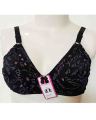 IMPORTED JERSEY STUFF MADE BLACK COLORED 36 SIZED PRINTED BRA FOR HER. 
