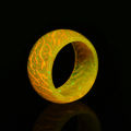 Fashion Secret Fade-free Magic Forest Yellow Purple Green Blue Fluorite Luminous Resin Crack Ring. 