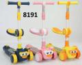 Kids Scooty Pretend Play 3 Wheel Scooter With Adjustable Height, Foldable For Kids Fiber Made. 