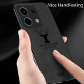 Biruiqu For Xiaomi Redmi Note 13 Pro Hybrid Soft TPU Deer Pattern Leather Shockproof Case Cover. 