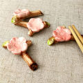 Tableware Chopstick Rest Sushi Cherry Blossom Chop Sticks Holder Rackceramic. 