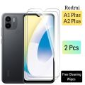 Pack of 02 - Redmi A1 Plus / A2 Plus - Polish 2.5D Tempered Glass Screen Protector- Premium Quality- With cleaning wipes. 