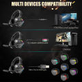 Beexcellent GM7 Gaming Headset with Noise Cancelling Gaming Mic, Stereo Surround Sound, RGB Backlight for Laptop, Notebook, PC, Ps4, Ps5, MacBook and etc. 