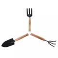 3Pcs Spade Fork Shovel Rake Harrow Set Home Mini Gardening Tools Potted Landscape Plants Maintenance Suit Wood Handle kids By Alarbi. 