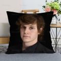 New Evan Peters Pillow Cover Bedroom Home Office Decorative Pillowcase Square Zipper Pillow Cases Satin Fabric Eco-Friendly 0509. 