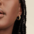 【BeginnerBer】eManco Vintage Croissant Stainless Steel Hoop Earrings for Women Simple Round Circle Ear Rings Simple Accessories Party Jewelry. 