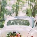 Wedding Car Decor Just Married Heart Decoration Vinyl Art Design Poster Mural Beauty Modern Wedding Decals Ly1658. 