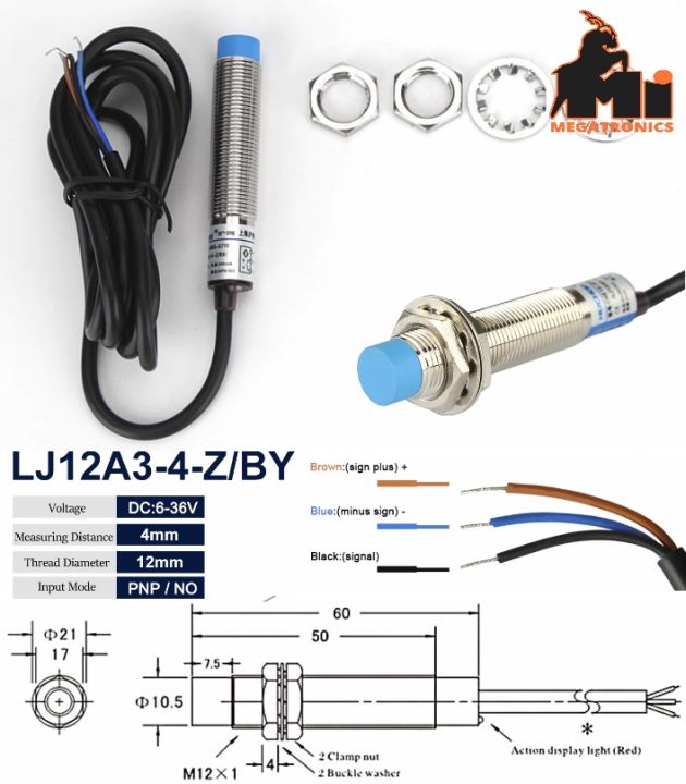 Sensore Di Prossimità Induttivo LJ12A3-4-Z/AY - 4mm, 10-30VDC, PNP NC, 3 Fili - Foto 7