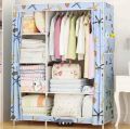 HT  Non-woven Cloth Wardrobe Folding Portable Clothing Storage Cabinet Dustproof Cloth Closet Simple Bedroom Multipurpose 150*70*45. 