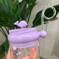 260ml Fancy Kids Water Bottle with Straw and Cover BPA Free  Stylish Fountain Look. 