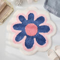 Floor Mat Rug Tear-resistant Flower-shaped Bathroom Rug Shower Door Mat. 