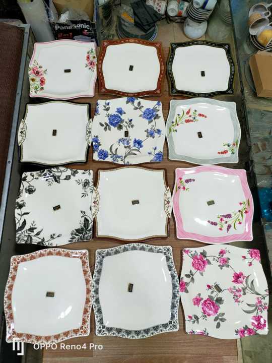 Daraz Square Plastic Dinner Plates Melamine/Plastic Dinner Set