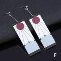 Acrylic Tanjiro Earrings Demon Slayer Earrings Anime Cosplay Props Girls Jewelry. 