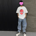 Wholesale Spiderman Face Change Sequin Boy Short Sleeve T-Shirt Summer Cotton Cartoon Flip Parent-Child Top. 