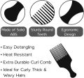 5RIDGE Afro Comb for Unisex Wide Tooth Plastic Hair Pick For Styling Perfect For Home and Salon. 