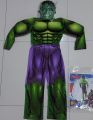 HULK 3d MUSCLE CLOTHING SET FOR KIDS WITH HARD PLASTIC MASK. 