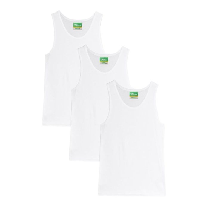 Pack Of 3 Vest/ Bunyan For Men Without Sleeves In White Color