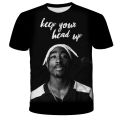 Hip Hop Singer Tupac Amaru Shakur Men 3D Graphic T Shirts Summer Casual Figure Printed T-shirt Pullover Short Sleeve Women Tee. 