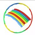 Hula Hoop Ring Exercise and Fitness Collapsible Adjustable for Kids and Adults (1 Piece) wavy design stimulates and provides health benefits NOTE random color will be delivered. 