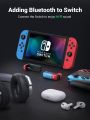 Bluetooth 5.0 Transmitter Compatible for Nintendo Switch Switch Lite 3.5mm Audio Adapter with APTX Low Latency Supports Wireless Bluetooth Headphones and Speakers. 