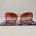 Sunglasses For Women Stylish Branded Anti UV Big Metallic Frame Sunglasses With Free Sunglasses Cover. 