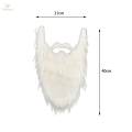 Long Beard Costume Fake Mustache Fake Beard Mustaches Dwarf Gnome Beard Costume Accessories Dress Up for Party Cosplay Supplies , White. 